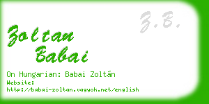 zoltan babai business card
