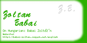 zoltan babai business card